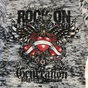 Bejeweled by Susan Fixel  burnout tee shirt